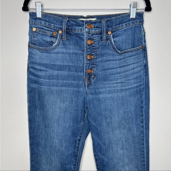 Madewell The Perfect Vintage Crop Jean in Barnsdale Wash with Button Fly Size 25 - Picture 3 of 4